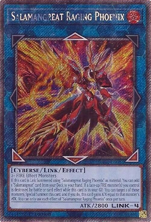 Salamangreat Raging Phoenix [RA04-EN083] Platinum Secret Rare | GnG Games