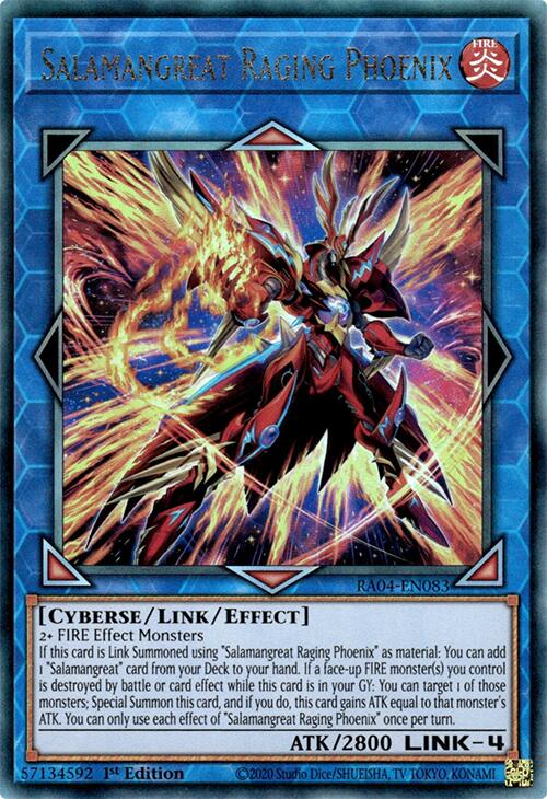 Salamangreat Raging Phoenix [RA04-EN083] Prismatic Ultimate Rare | GnG Games
