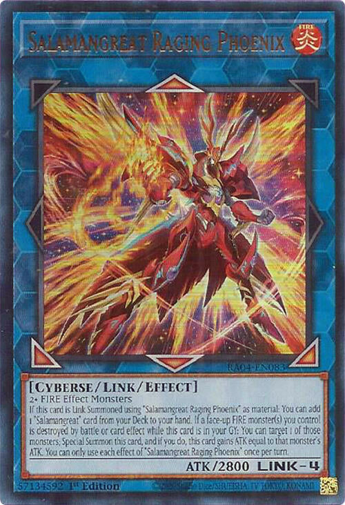 Salamangreat Raging Phoenix [RA04-EN083] Ultra Rare | GnG Games