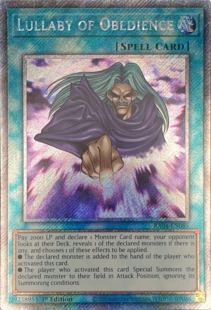 Lullaby of Obedience [RA04-EN085] Platinum Secret Rare | GnG Games
