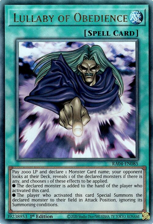Lullaby of Obedience [RA04-EN085] Prismatic Ultimate Rare | GnG Games