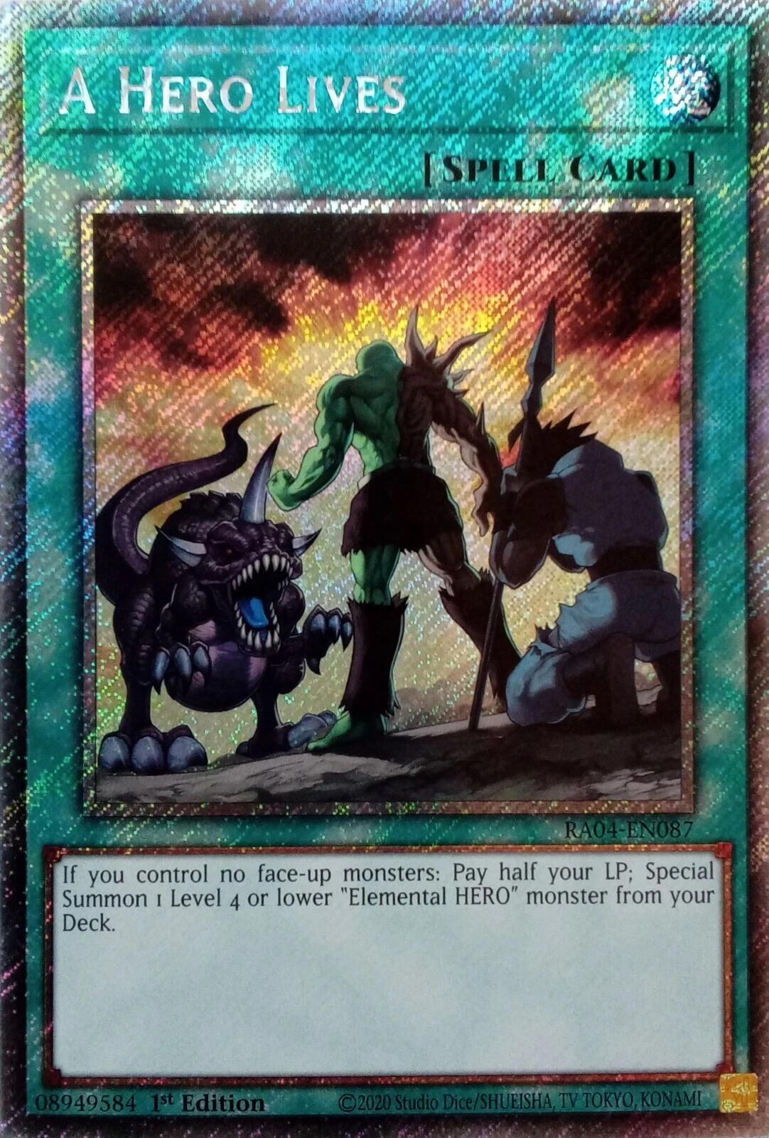 A Hero Lives [RA04-EN087] Platinum Secret Rare | GnG Games