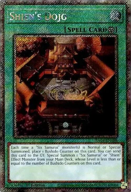 Shien's Dojo [RA04-EN088] Platinum Secret Rare | GnG Games