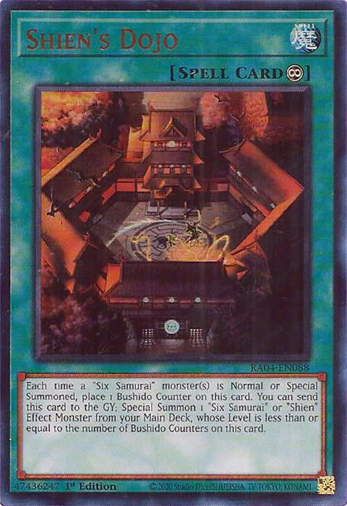 Shien's Dojo [RA04-EN088] Ultra Rare | GnG Games