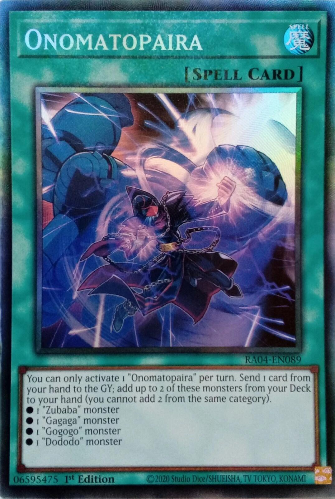 Onomatopaira [RA04-EN089] Prismatic Collector's Rare | GnG Games