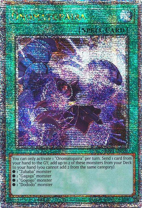Onomatopaira [RA04-EN089] Quarter Century Secret Rare | GnG Games