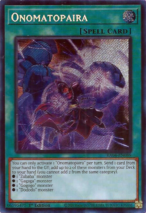 Onomatopaira [RA04-EN089] Secret Rare | GnG Games