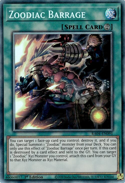 Zoodiac Barrage [RA04-EN091] Prismatic Collector's Rare | GnG Games