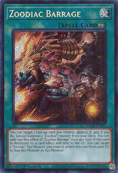 Zoodiac Barrage [RA04-EN091] Secret Rare | GnG Games