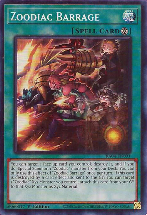 Zoodiac Barrage [RA04-EN091] Super Rare | GnG Games