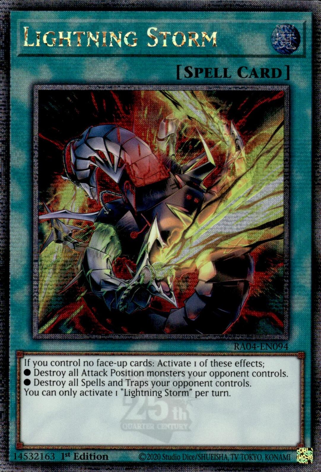 Lightning Storm (New Art) [RA04-EN094] Quarter Century Secret Rare | GnG Games