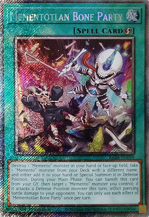 Mementotlan Bone Party [RA04-EN099] Platinum Secret Rare | GnG Games