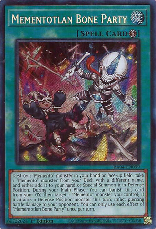Mementotlan Bone Party [RA04-EN099] Secret Rare | GnG Games