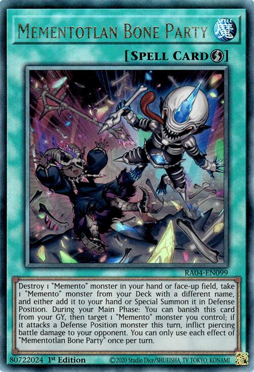 Mementotlan Bone Party [RA04-EN099] Prismatic Ultimate Rare | GnG Games