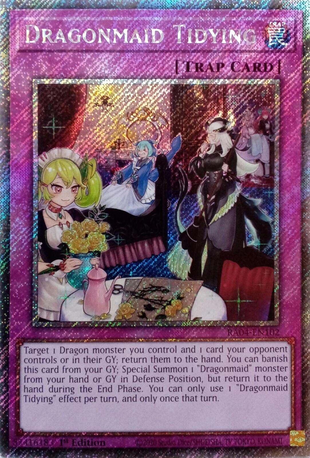 Dragonmaid Tidying [RA04-EN102] Platinum Secret Rare | GnG Games