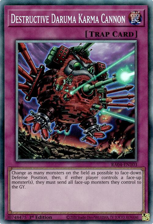 Destructive Daruma Karma Cannon [RA04-EN103] Prismatic Collector's Rare | GnG Games