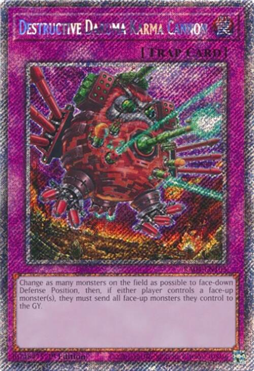 Destructive Daruma Karma Cannon [RA04-EN103] Platinum Secret Rare | GnG Games