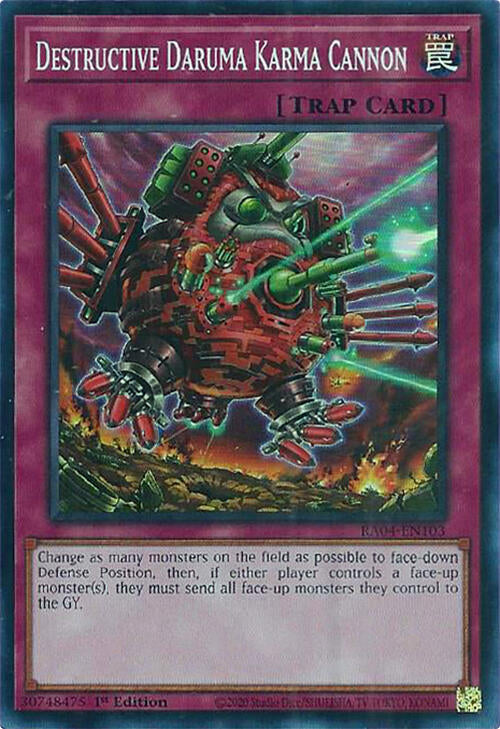 Destructive Daruma Karma Cannon [RA04-EN103] Super Rare | GnG Games