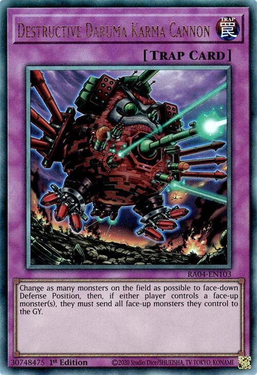 Destructive Daruma Karma Cannon [RA04-EN103] Prismatic Ultimate Rare | GnG Games