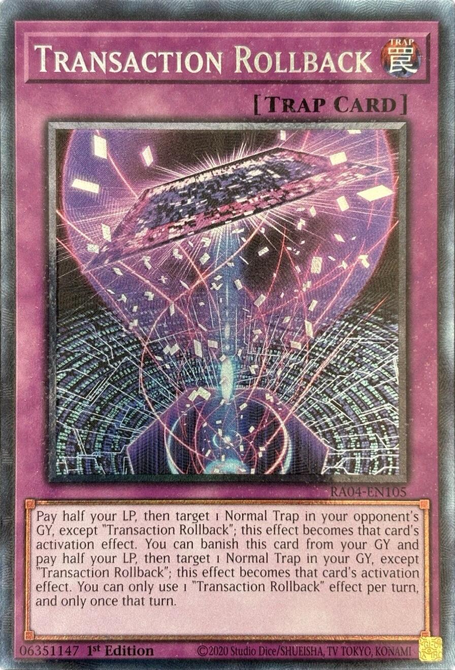 Transaction Rollback [RA04-EN105] Prismatic Collector's Rare | GnG Games