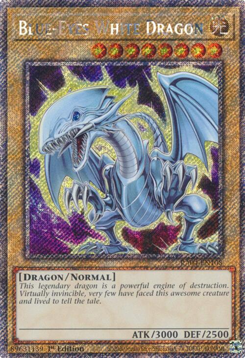 Blue-Eyes White Dragon (7th Art) [RA04-EN108] Platinum Secret Rare | GnG Games