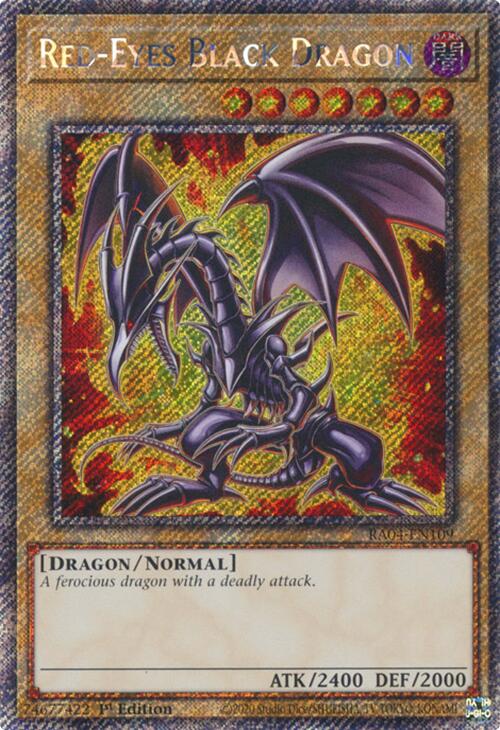 Red-Eyes Black Dragon (7th Art) [RA04-EN109] Platinum Secret Rare | GnG Games