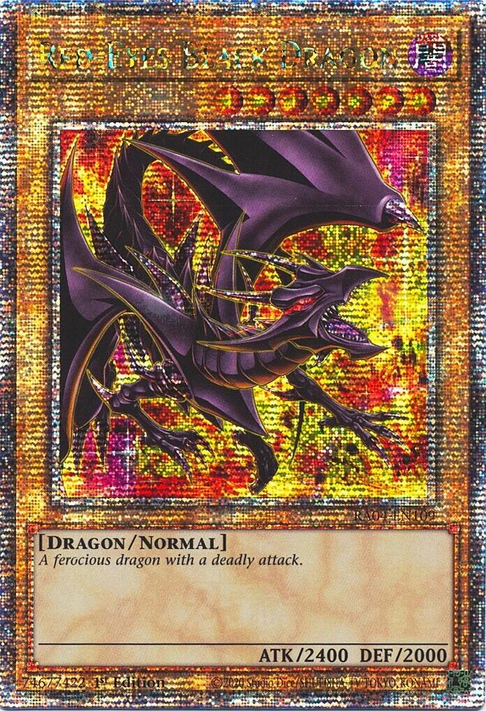 Red-Eyes Black Dragon (8th Art) [RA04-EN109] Quarter Century Secret Rare | GnG Games