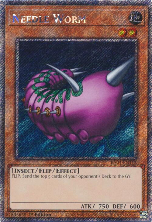 Needle Worm [RA04-EN112] Platinum Secret Rare | GnG Games