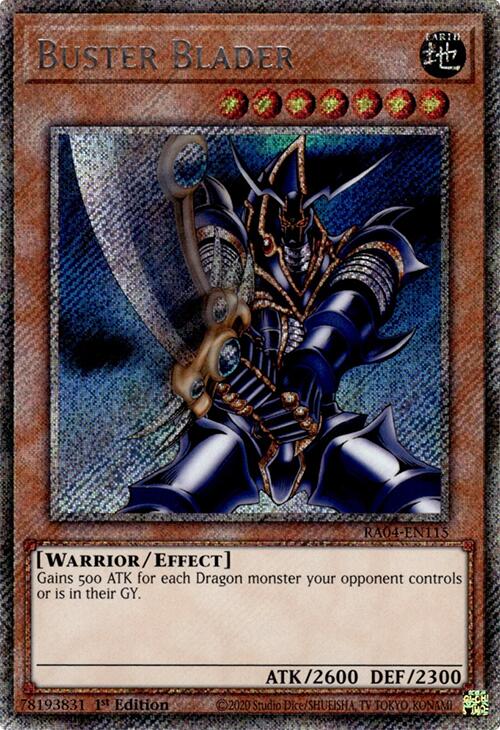 Buster Blader [RA04-EN115] Platinum Secret Rare | GnG Games