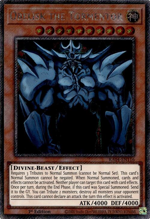Obelisk the Tormentor [RA04-EN116] Platinum Secret Rare | GnG Games