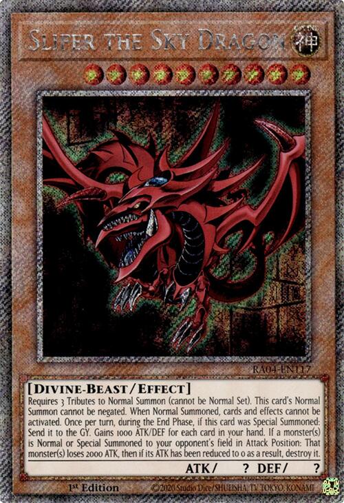 Slifer the Sky Dragon [RA04-EN117] Platinum Secret Rare | GnG Games