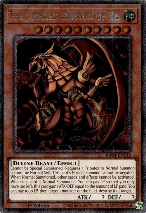 The Winged Dragon of Ra [RA04-EN118] Platinum Secret Rare | GnG Games