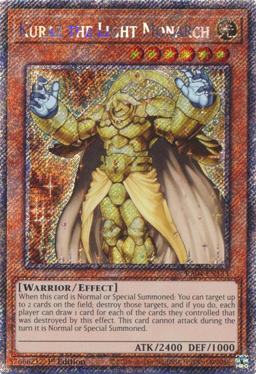 Kuraz the Light Monarch [RA04-EN133] Platinum Secret Rare | GnG Games