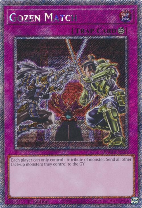 Gozen Match [RA04-EN134] Platinum Secret Rare | GnG Games