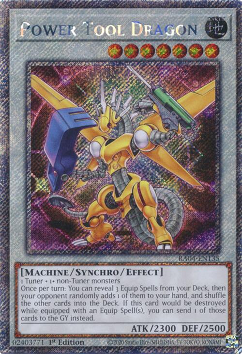Power Tool Dragon [RA04-EN135] Platinum Secret Rare | GnG Games