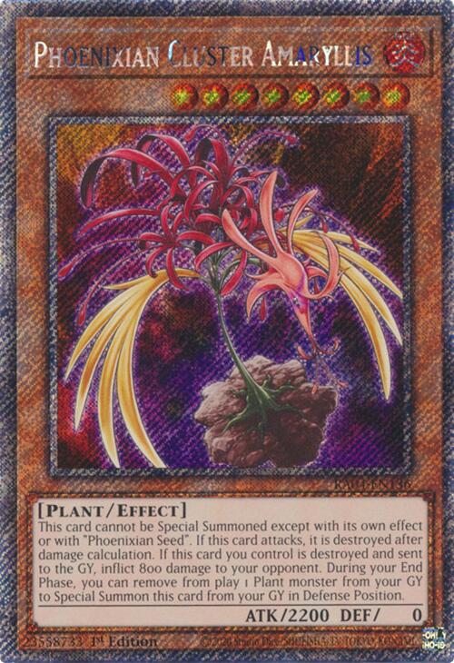 Phoenixian Cluster Amaryllis [RA04-EN136] Platinum Secret Rare | GnG Games