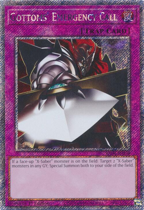 Gottoms' Emergency Call [RA04-EN138] Platinum Secret Rare | GnG Games