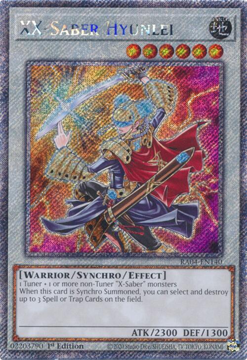 XX-Saber Hyunlei [RA04-EN140] Platinum Secret Rare | GnG Games