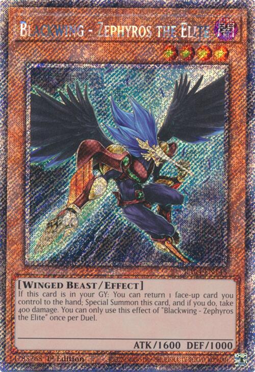 Blackwing - Zephyros the Elite [RA04-EN145] Platinum Secret Rare | GnG Games