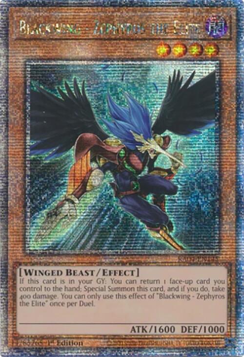 Blackwing - Zephyros the Elite [RA04-EN145] Quarter Century Secret Rare | GnG Games
