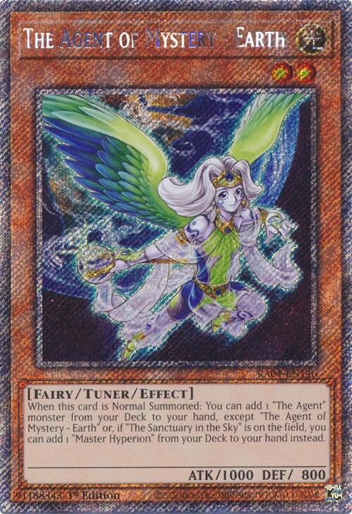 The Agent of Mystery - Earth [RA04-EN146] Platinum Secret Rare | GnG Games