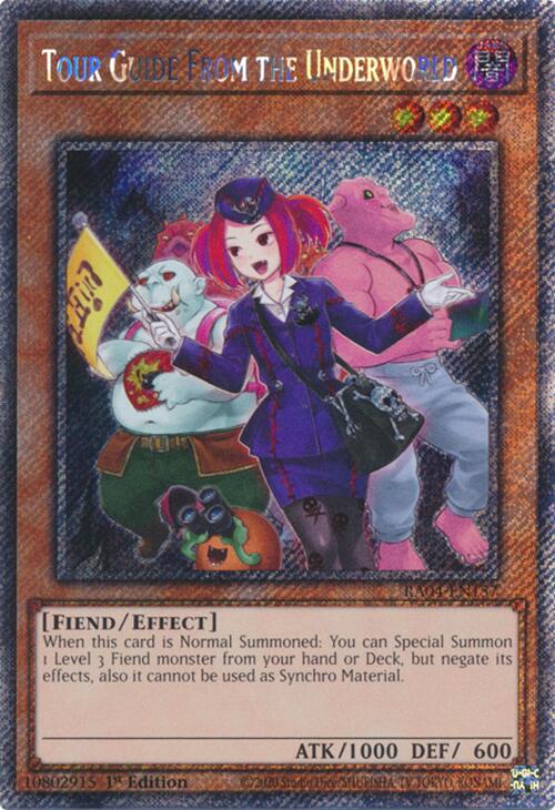 Tour Guide from the Underworld (Alternate Art) [RA04-EN157] Platinum Secret Rare | GnG Games