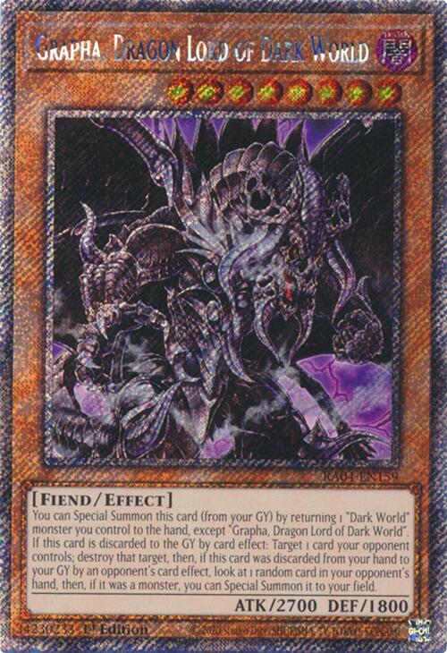 Grapha, Dragon Lord of Dark World [RA04-EN159] Platinum Secret Rare | GnG Games