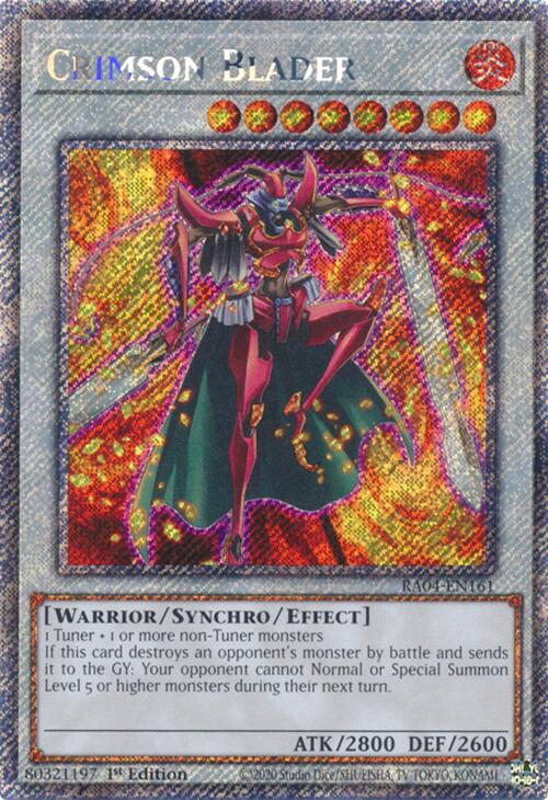 Crimson Blader [RA04-EN161] Platinum Secret Rare | GnG Games