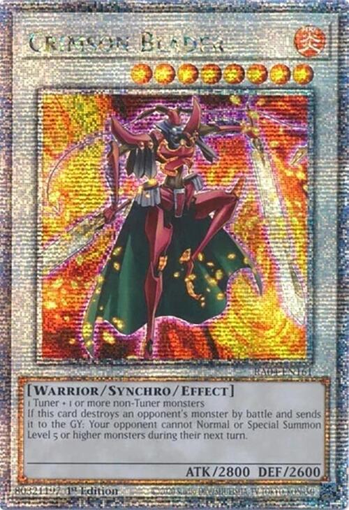 Crimson Blader [RA04-EN161] Quarter Century Secret Rare | GnG Games
