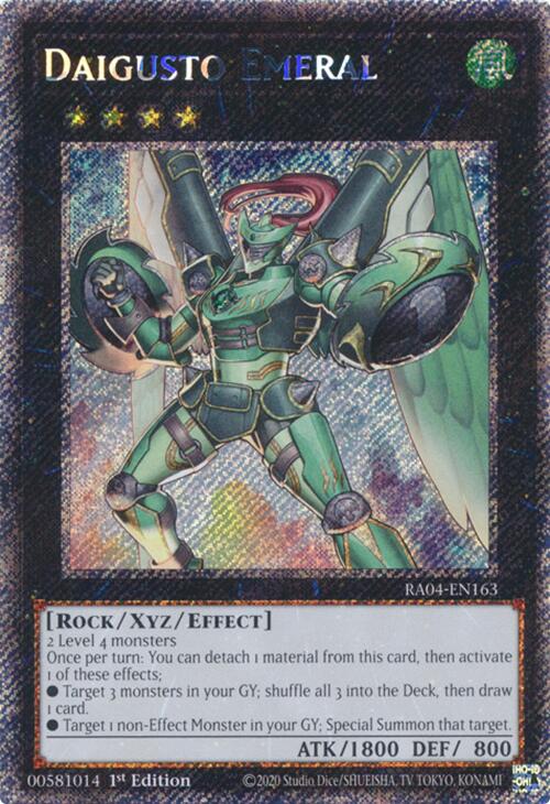 Daigusto Emeral [RA04-EN163] Platinum Secret Rare | GnG Games