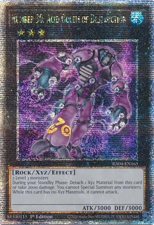 Number 30: Acid Golem of Destruction [RA04-EN165] Quarter Century Secret Rare | GnG Games