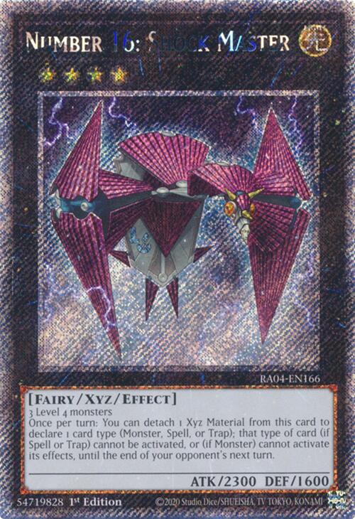 Number 16: Shock Master [RA04-EN166] Platinum Secret Rare | GnG Games
