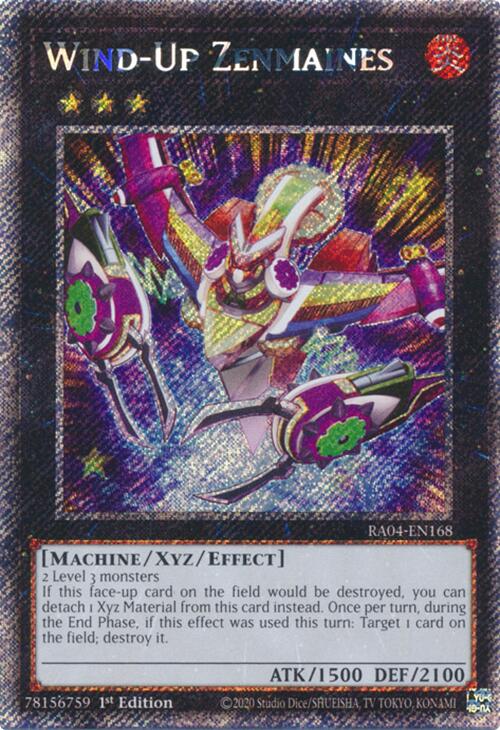 Wind-Up Zenmaines [RA04-EN168] Platinum Secret Rare | GnG Games
