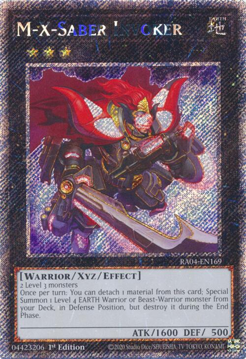 M-X-Saber Invoker [RA04-EN169] Platinum Secret Rare | GnG Games